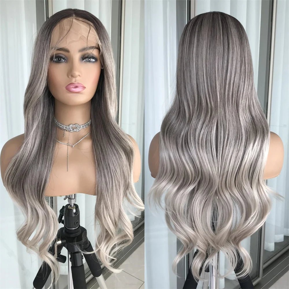 Ash Blonde Body Wave Lace Front Wig - HairNjoy