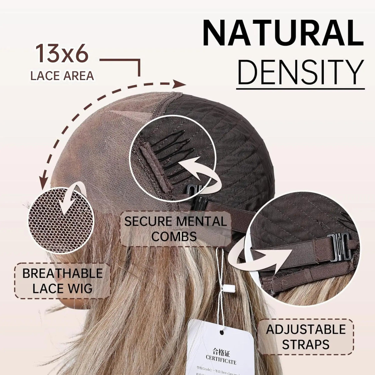 Ash Brown Highlight Wavy Lace Front Wig - HairNjoy