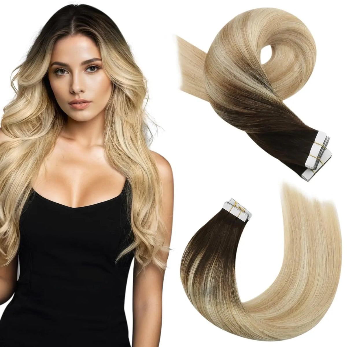 Balayage Blonde Tape - In Extensions - HairNjoy