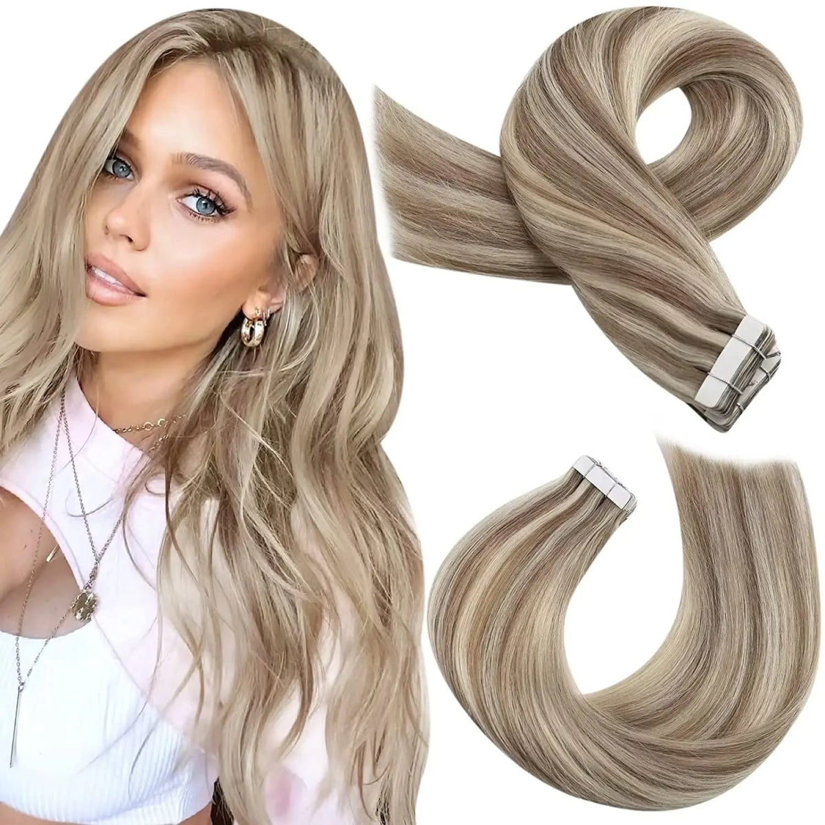 Balayage Blonde Tape - In Extensions - HairNjoy