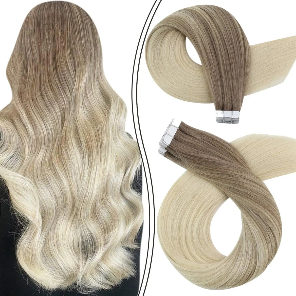 Balayage Blonde Tape - In Extensions - HairNjoy