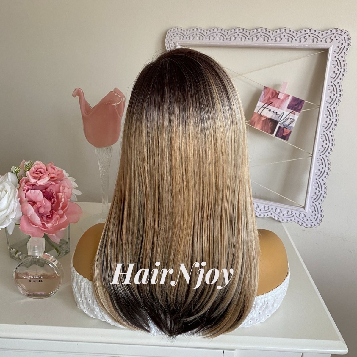 Balayage Ombre Highlights Lace Front Wig - HairNjoy