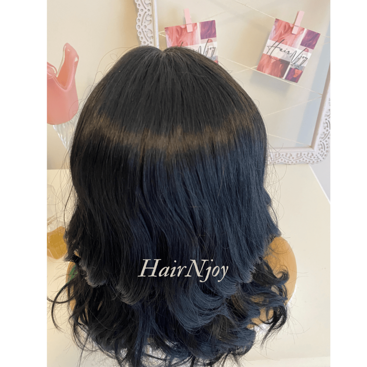 Black Green Balayage Wavy Lace Front Wig - HairNjoy