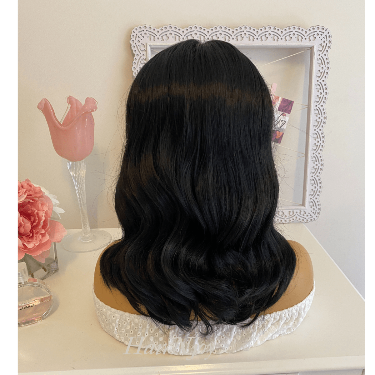 Black Short Wavy Lace Front Wig - HairNjoy
