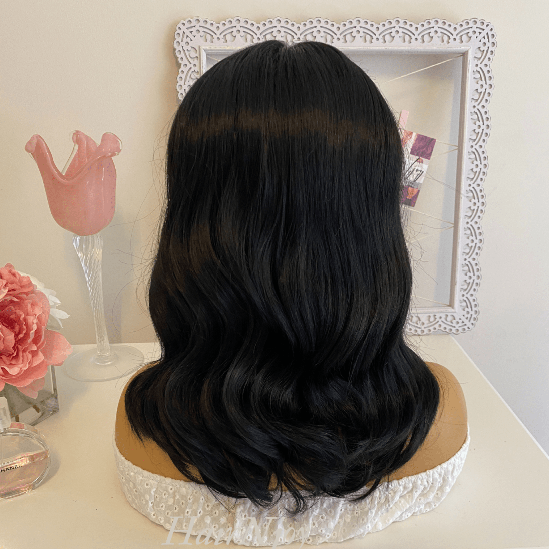 Black Short Wavy Lace Front Wig - HairNjoy