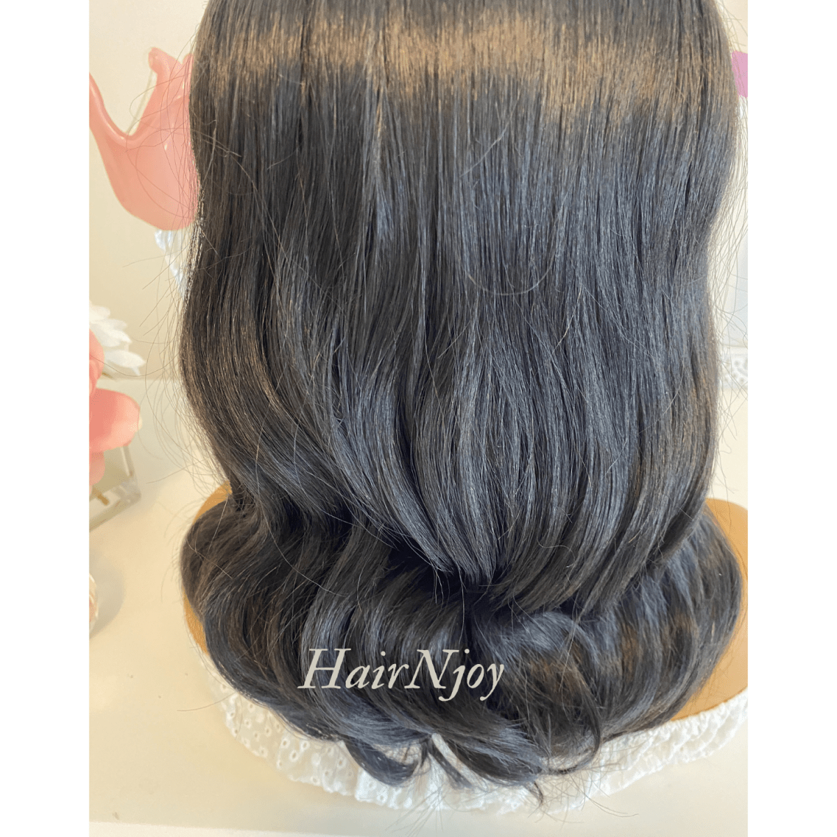 Black Short Wavy Lace Front Wig - HairNjoy