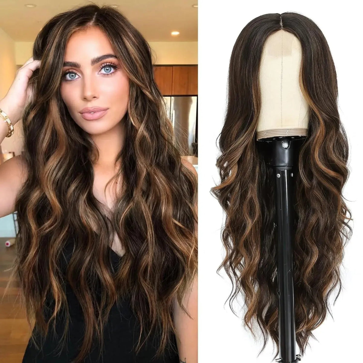 Blonde Balayage Long Wavy Wig - HairNjoy