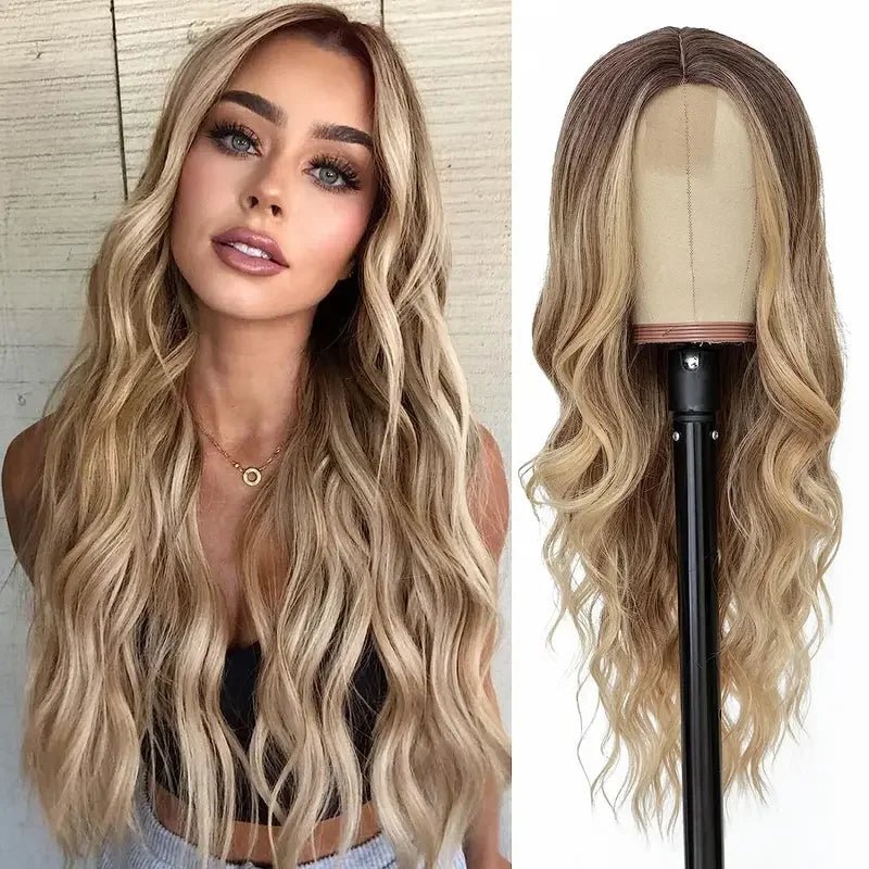 Blonde Balayage Long Wavy Wig - HairNjoy