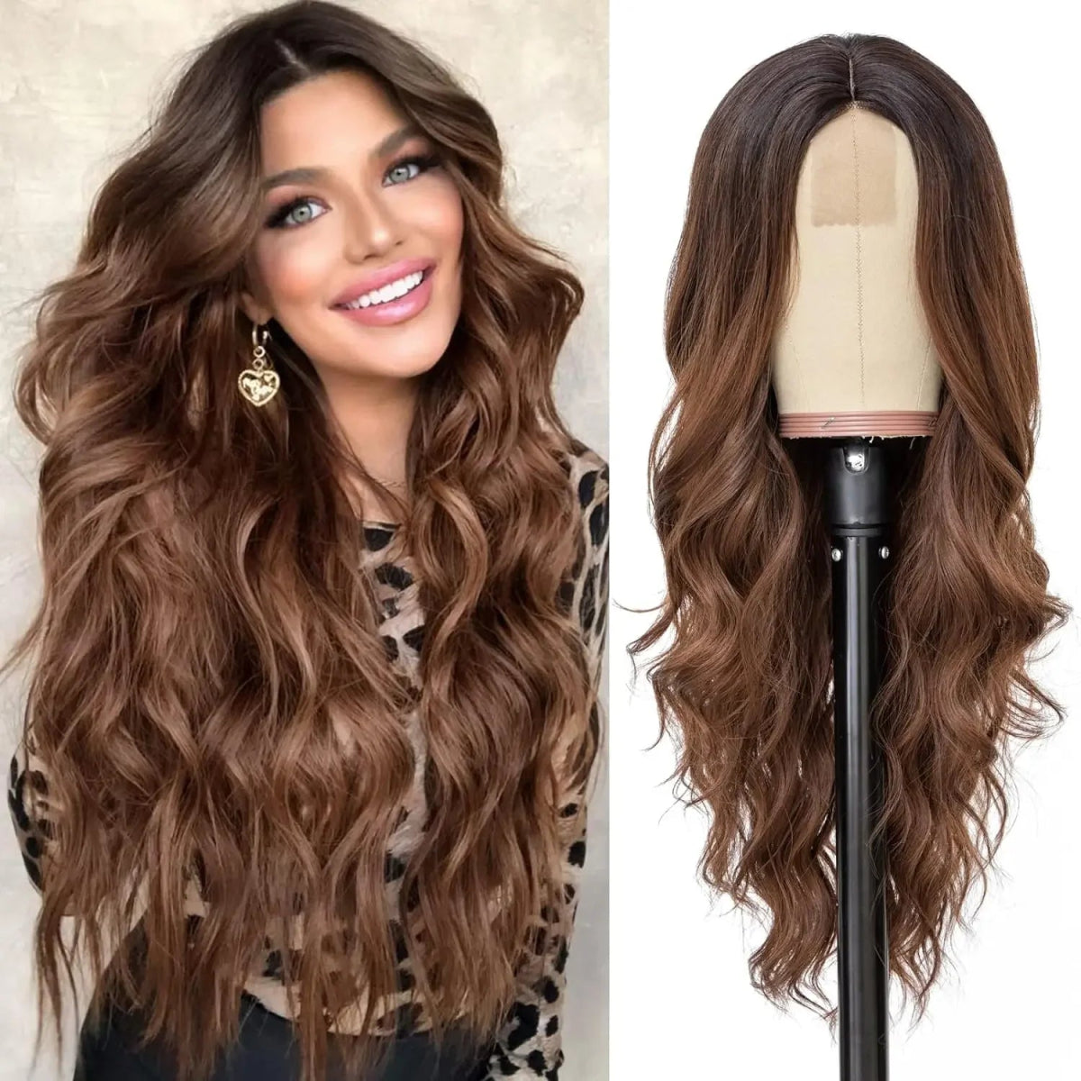 Blonde Balayage Long Wavy Wig - HairNjoy