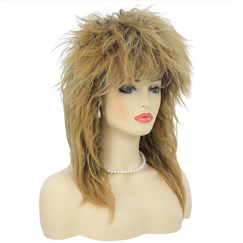Blonde Rocker Mullet Wig - HairNjoy
