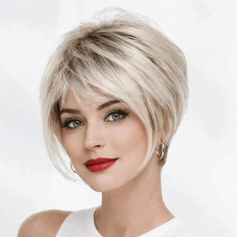 Blonde Short Straight Wig - HairNjoy