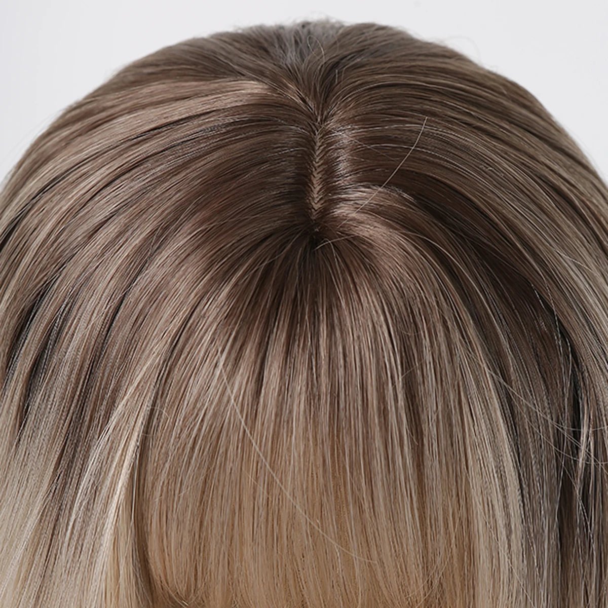 Blonde Wavy Synthetic Wig with Bangs - HairNjoy