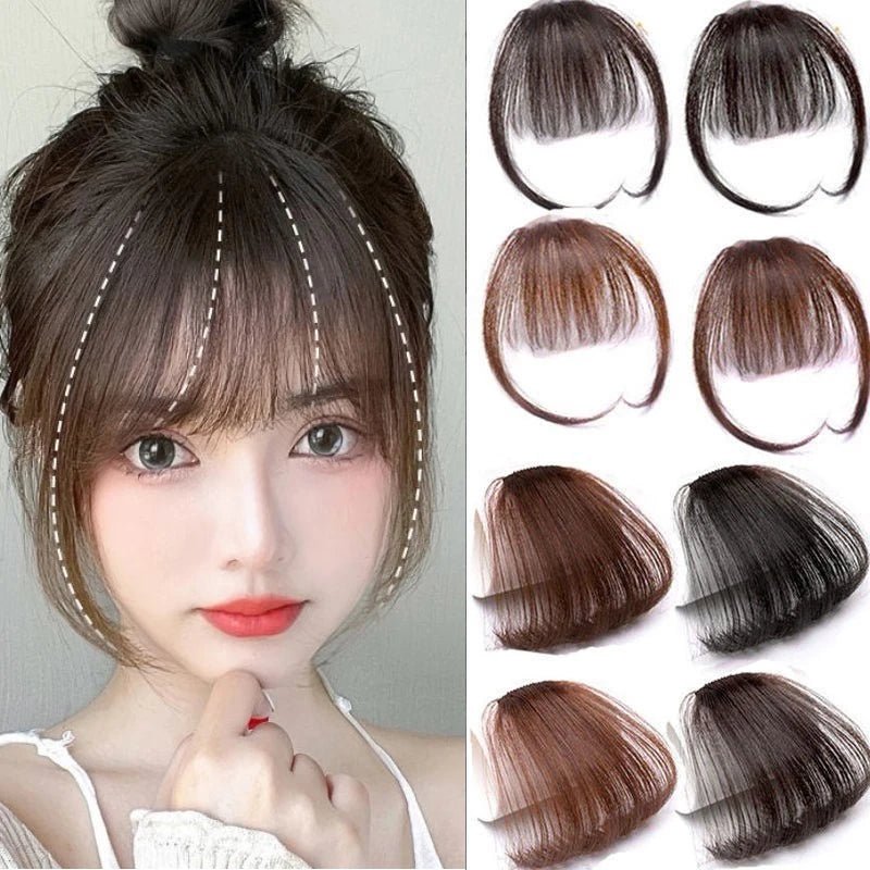 Blunt Fringe Air Bangs Clip - In Hair Extension - HairNjoy
