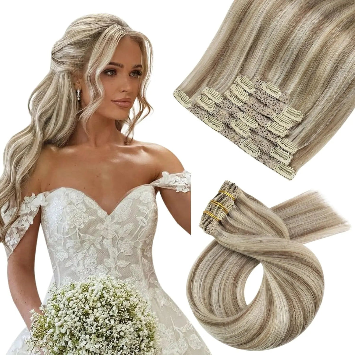 Brazilian Straight Remy Clip - In Extensions Set - HairNjoy