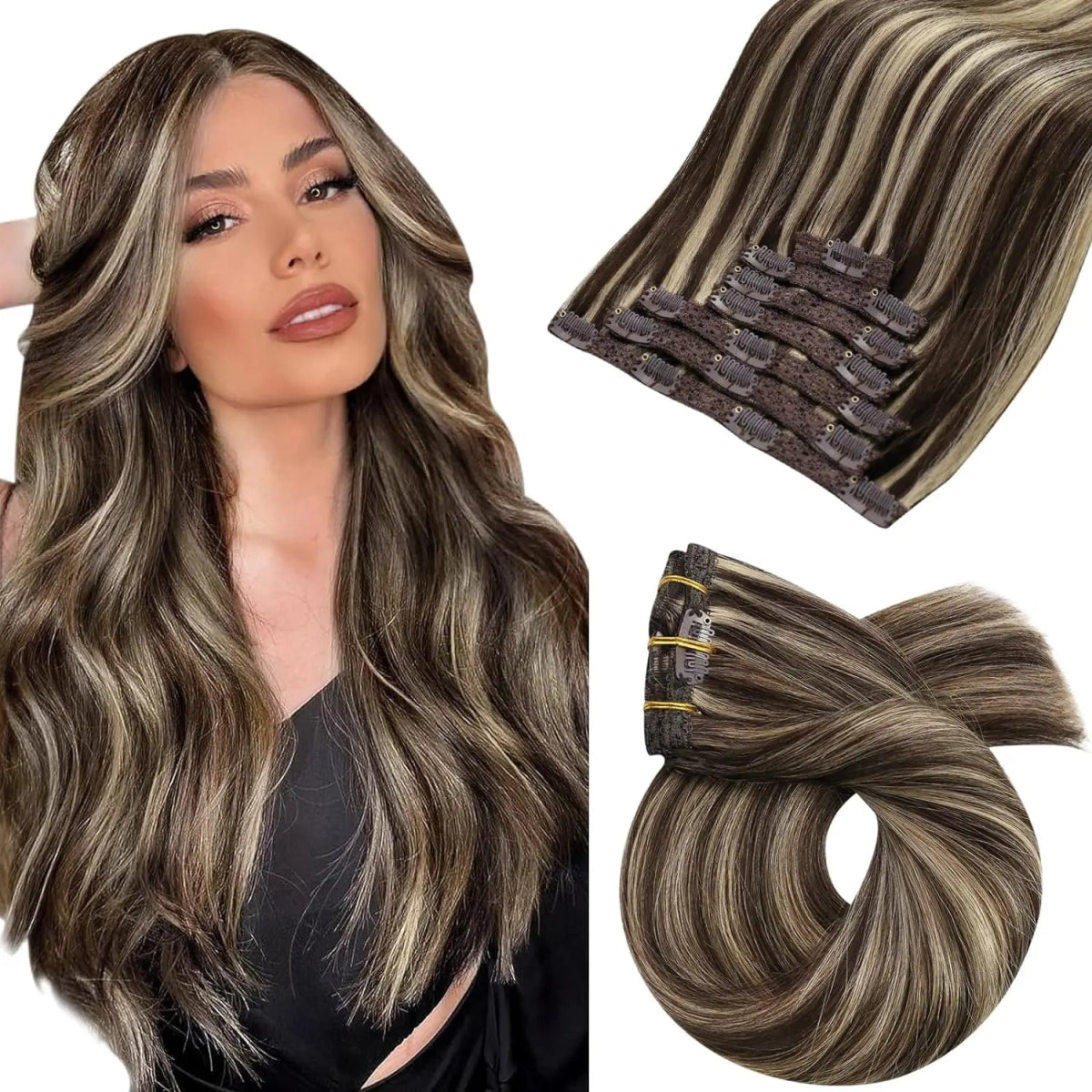 Brazilian Straight Remy Clip - In Extensions Set - HairNjoy