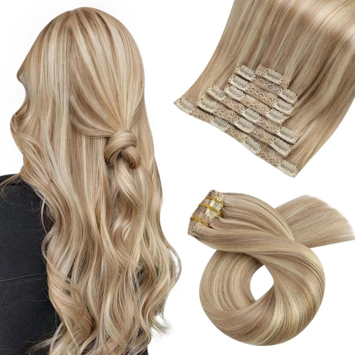 Brazilian Straight Remy Clip - In Extensions Set - HairNjoy