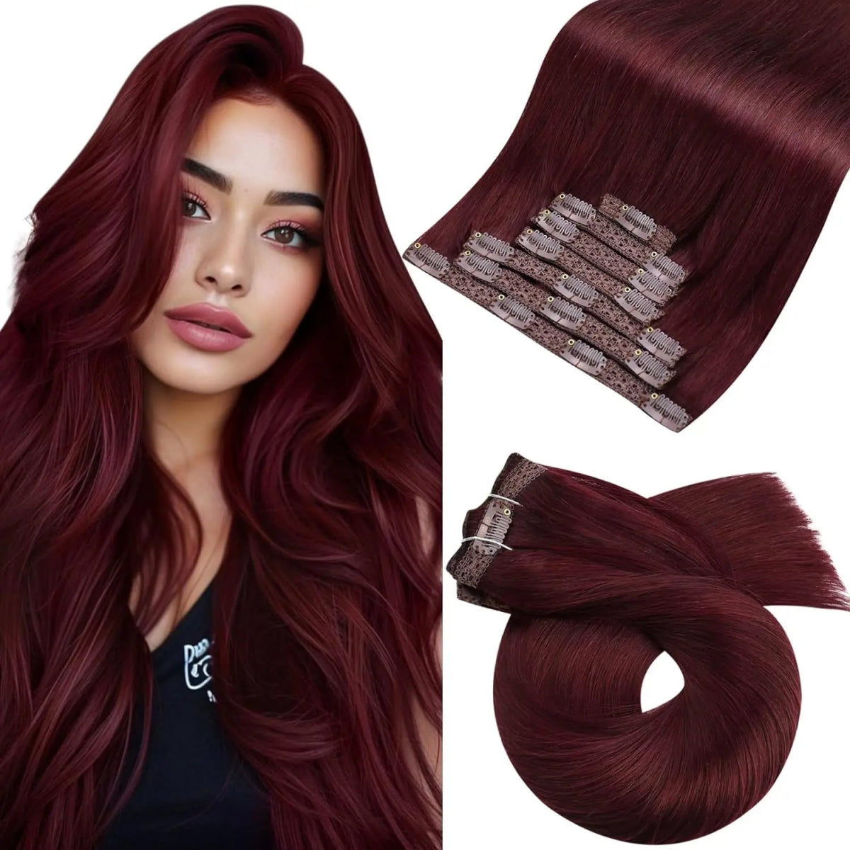 Brazilian Straight Remy Clip - In Extensions Set - HairNjoy