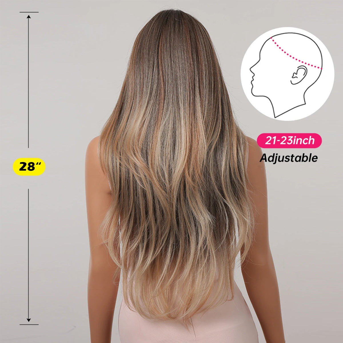 Brown Blonde Balayage Lace Front Wig - HairNjoy