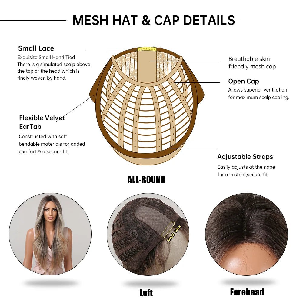 Brown Blonde Balayage Lace Front Wig - HairNjoy