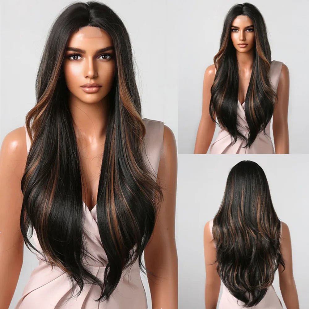 Brown Blonde Balayage Lace Front Wig - HairNjoy