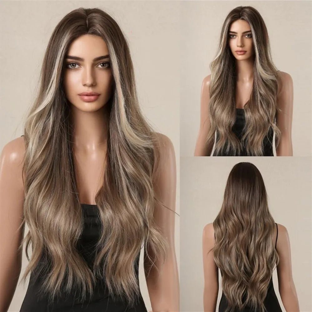 Brown Blonde Balayage Lace Front Wig - HairNjoy