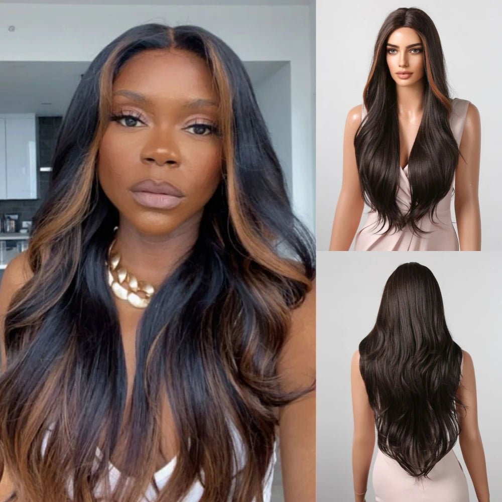 Brown Blonde Balayage Lace Front Wig - HairNjoy