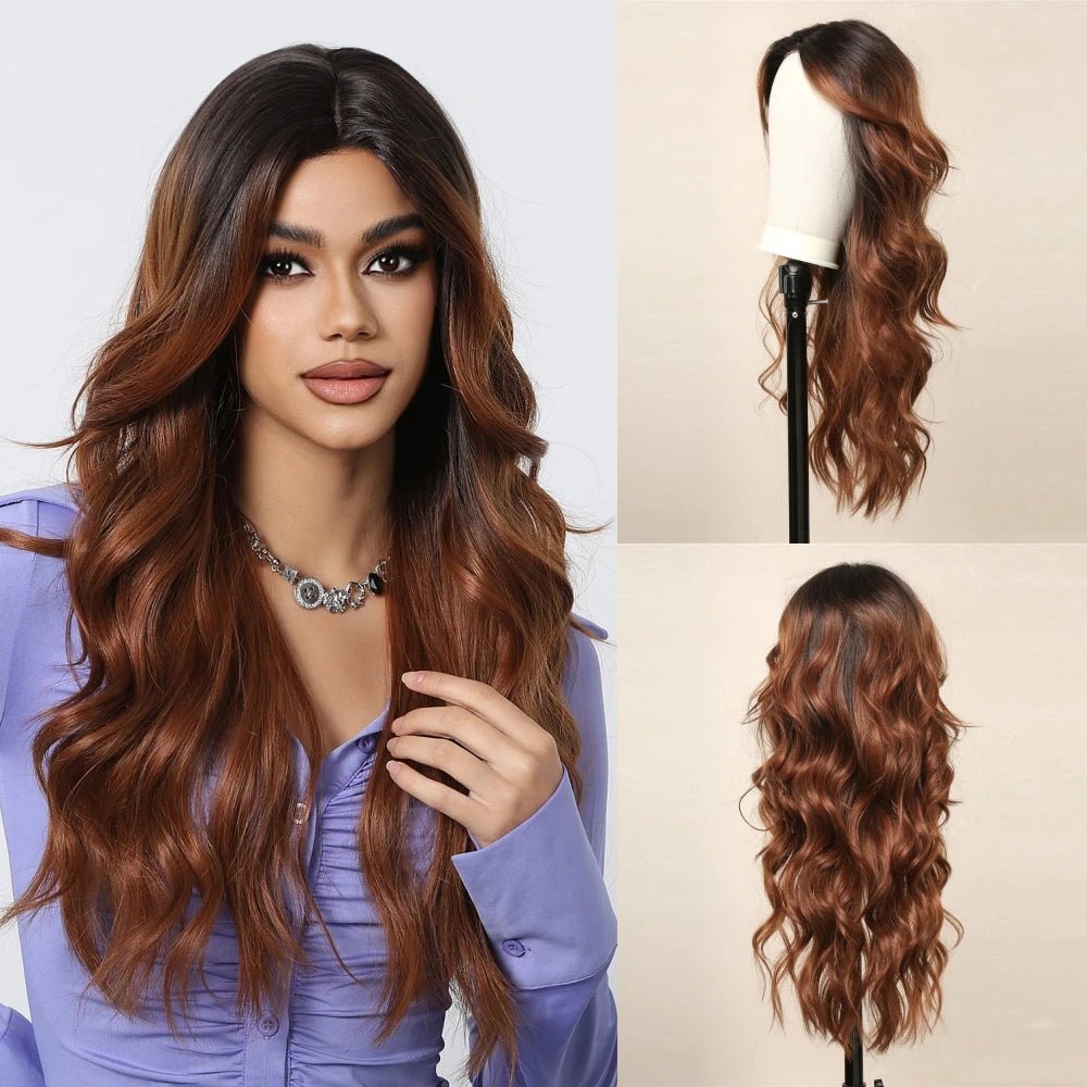 Brown Blonde Balayage Lace Front Wig - HairNjoy