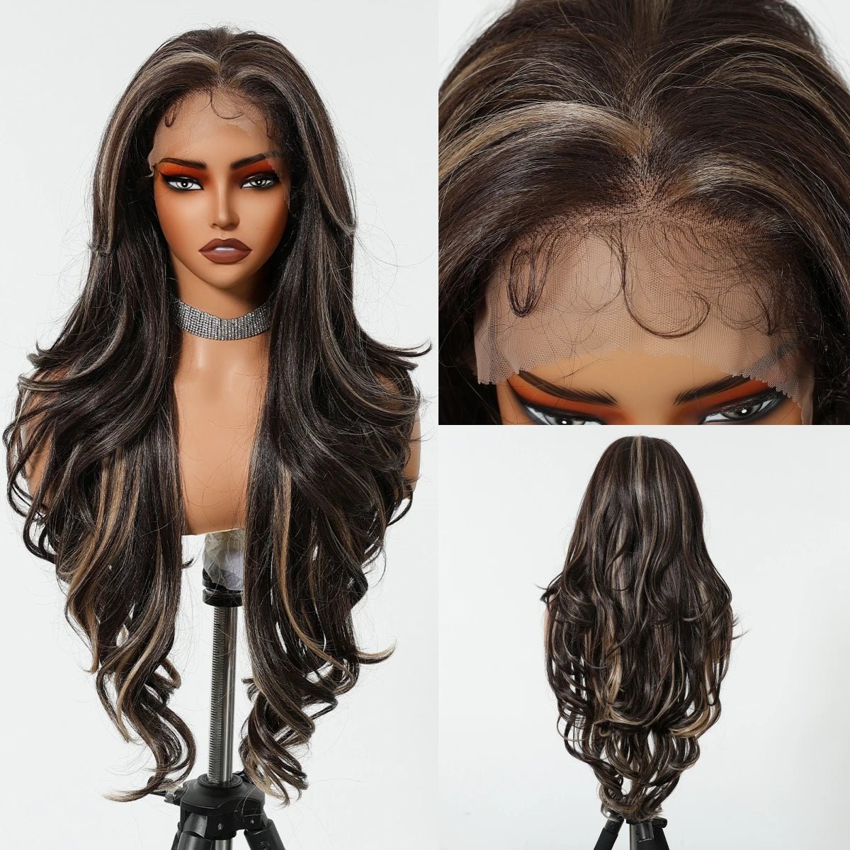 Brown Blonde Body Wave Lace Wig - HairNjoy