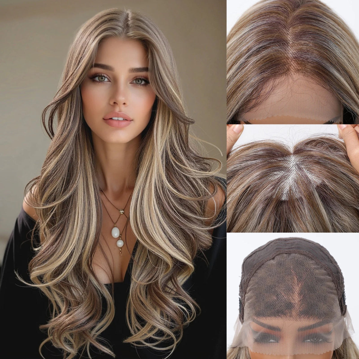 Brown Blonde Body Wave Lace Wig - HairNjoy