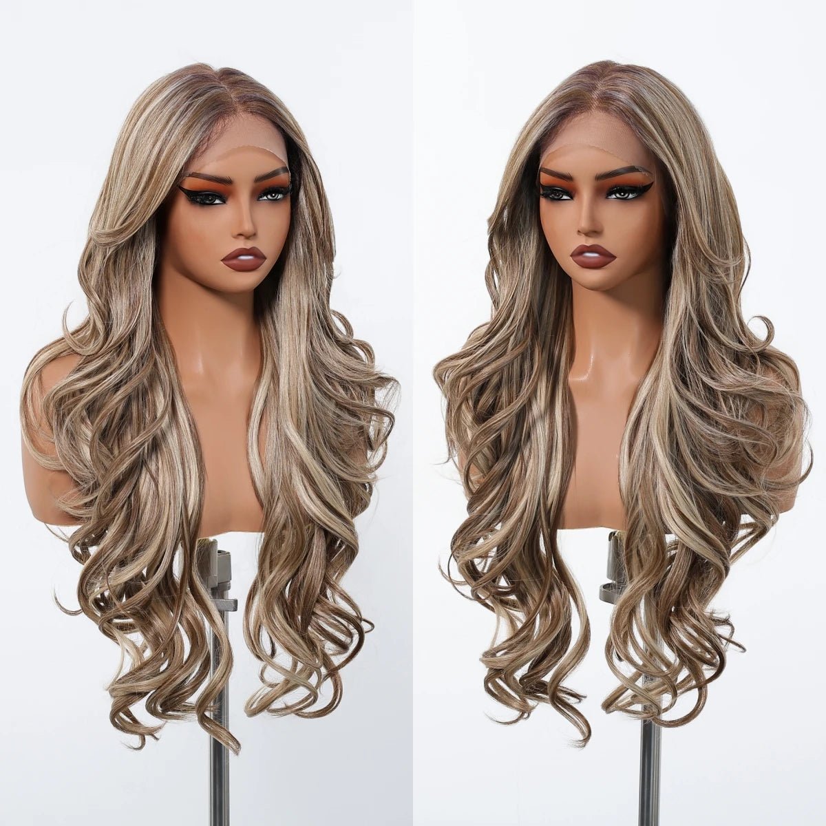 Brown Blonde Body Wave Lace Wig - HairNjoy