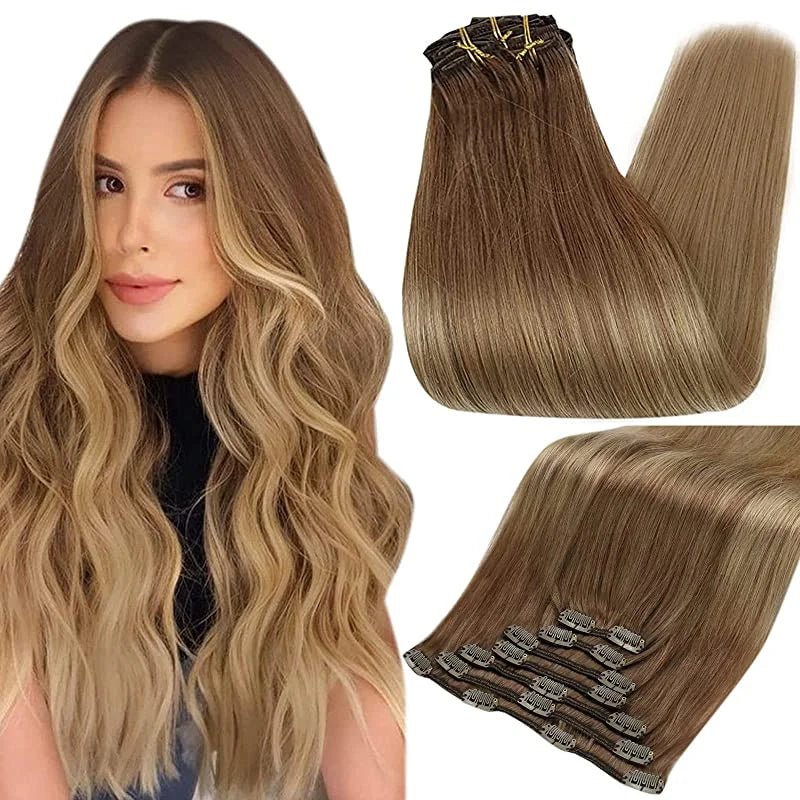 Clip - In Human Hair Extensions - HairNjoy