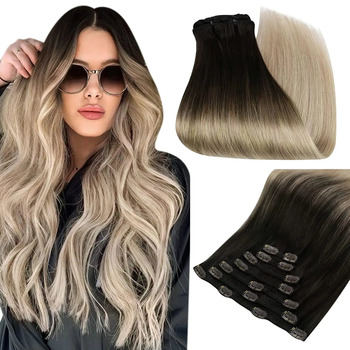 Clip - In Human Hair Extensions - HairNjoy