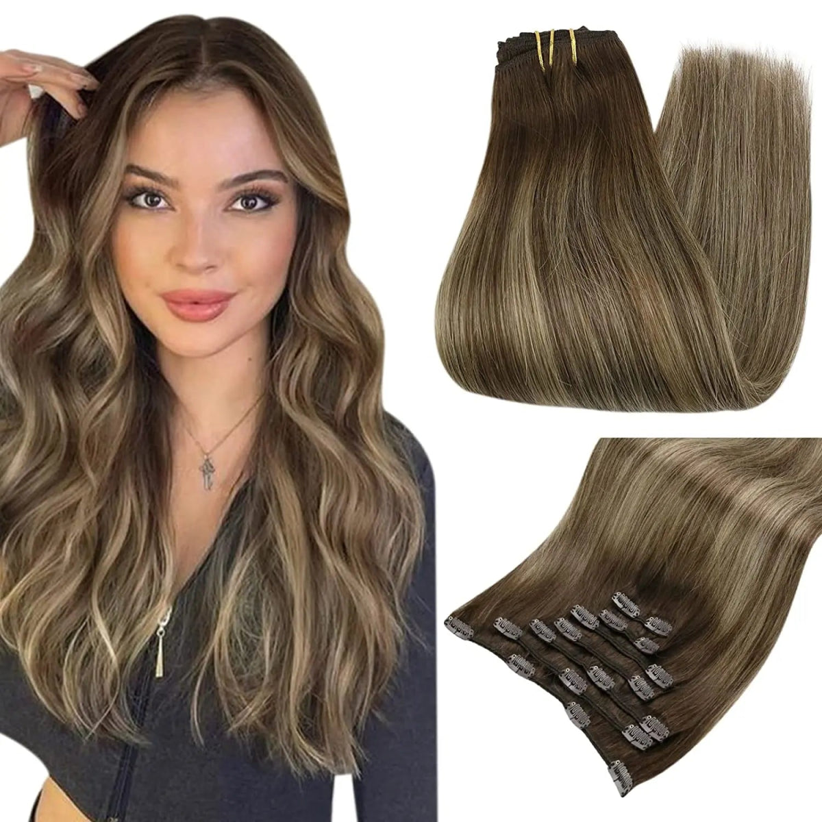 Clip - In Human Hair Extensions - HairNjoy
