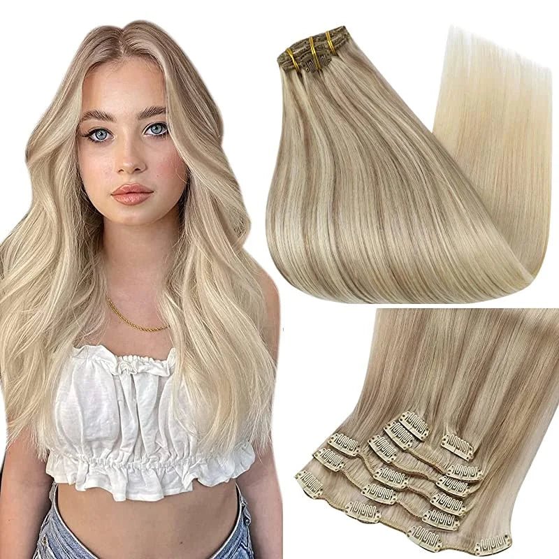 Clip - In Human Hair Extensions - HairNjoy