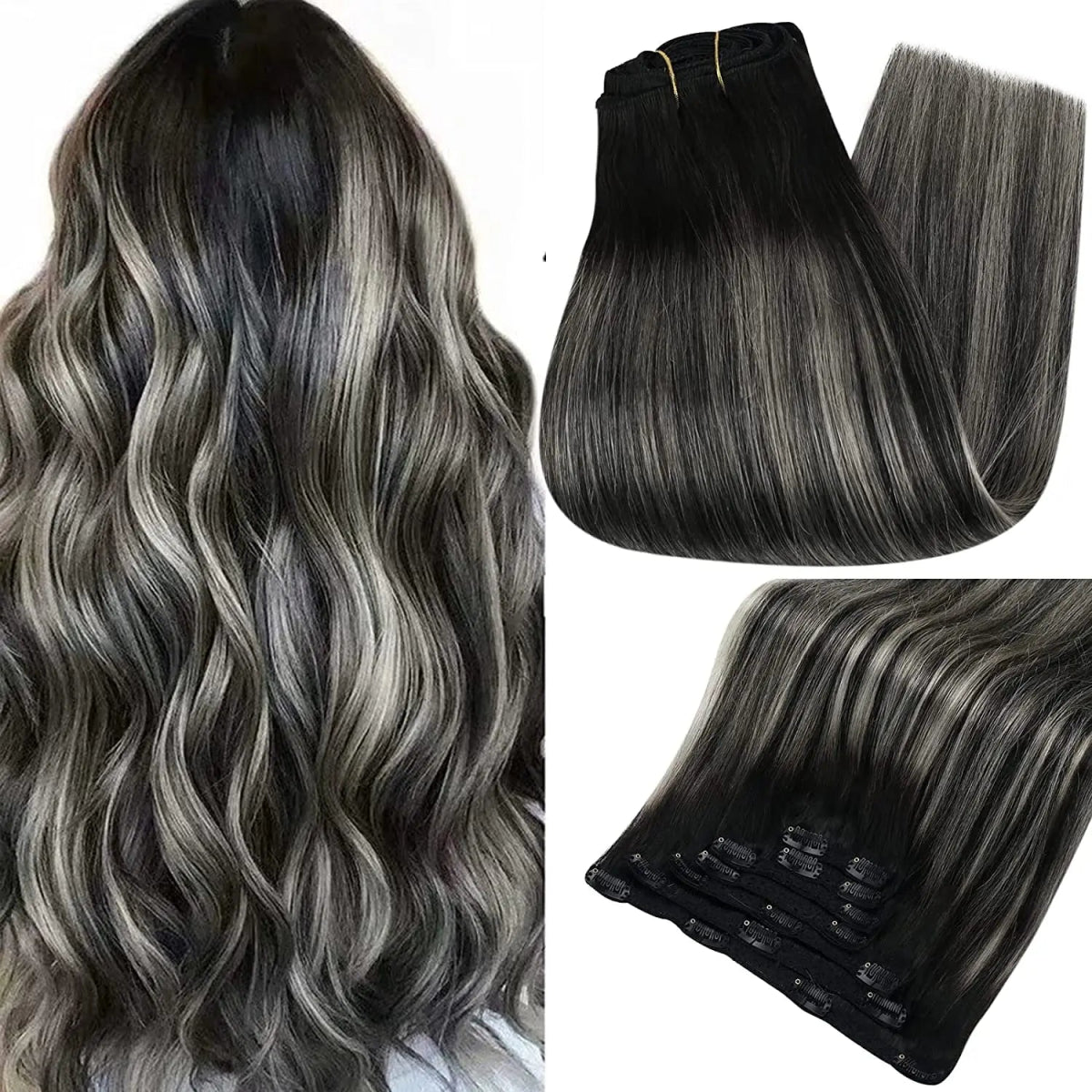 Clip - In Human Hair Extensions - HairNjoy