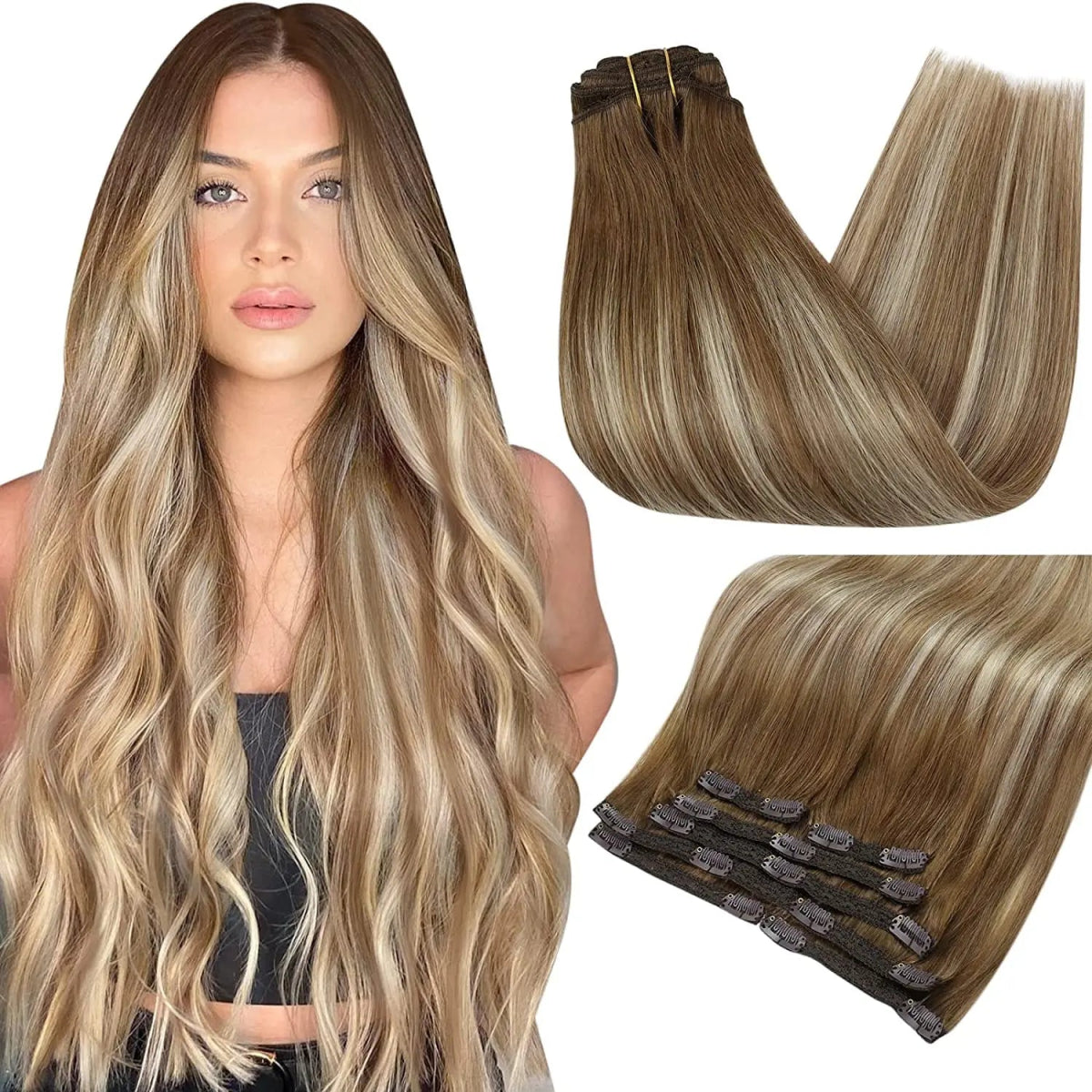 Clip - In Human Hair Extensions - HairNjoy
