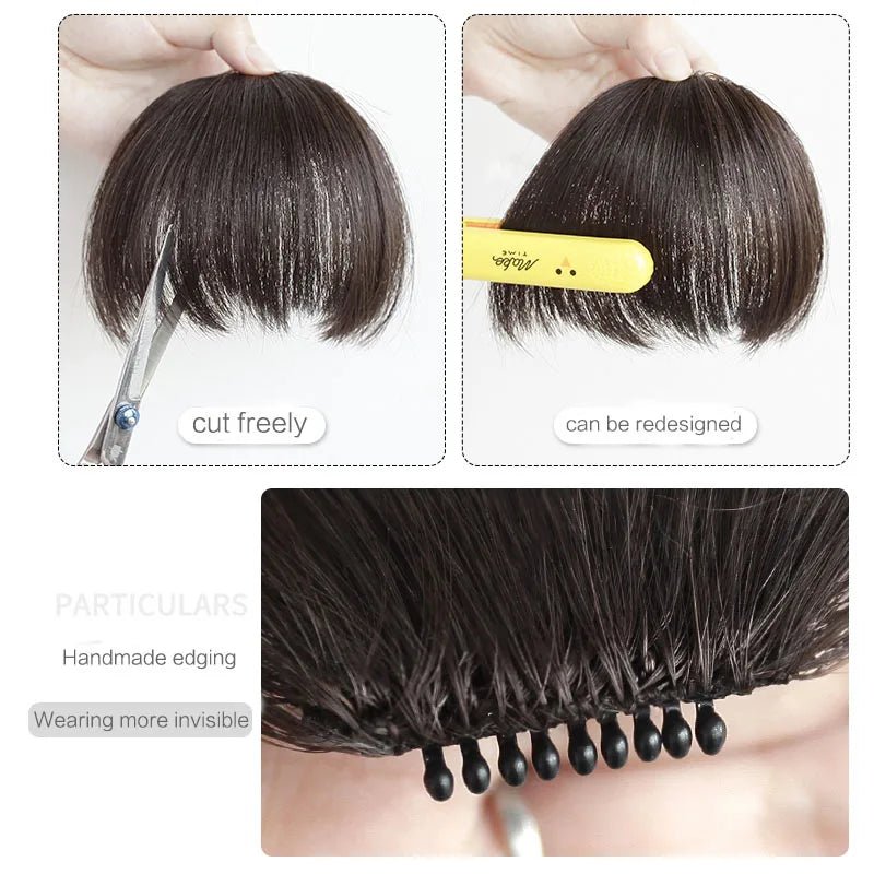 Clip - In Natural Fringe Hairpiece Extension - HairNjoy