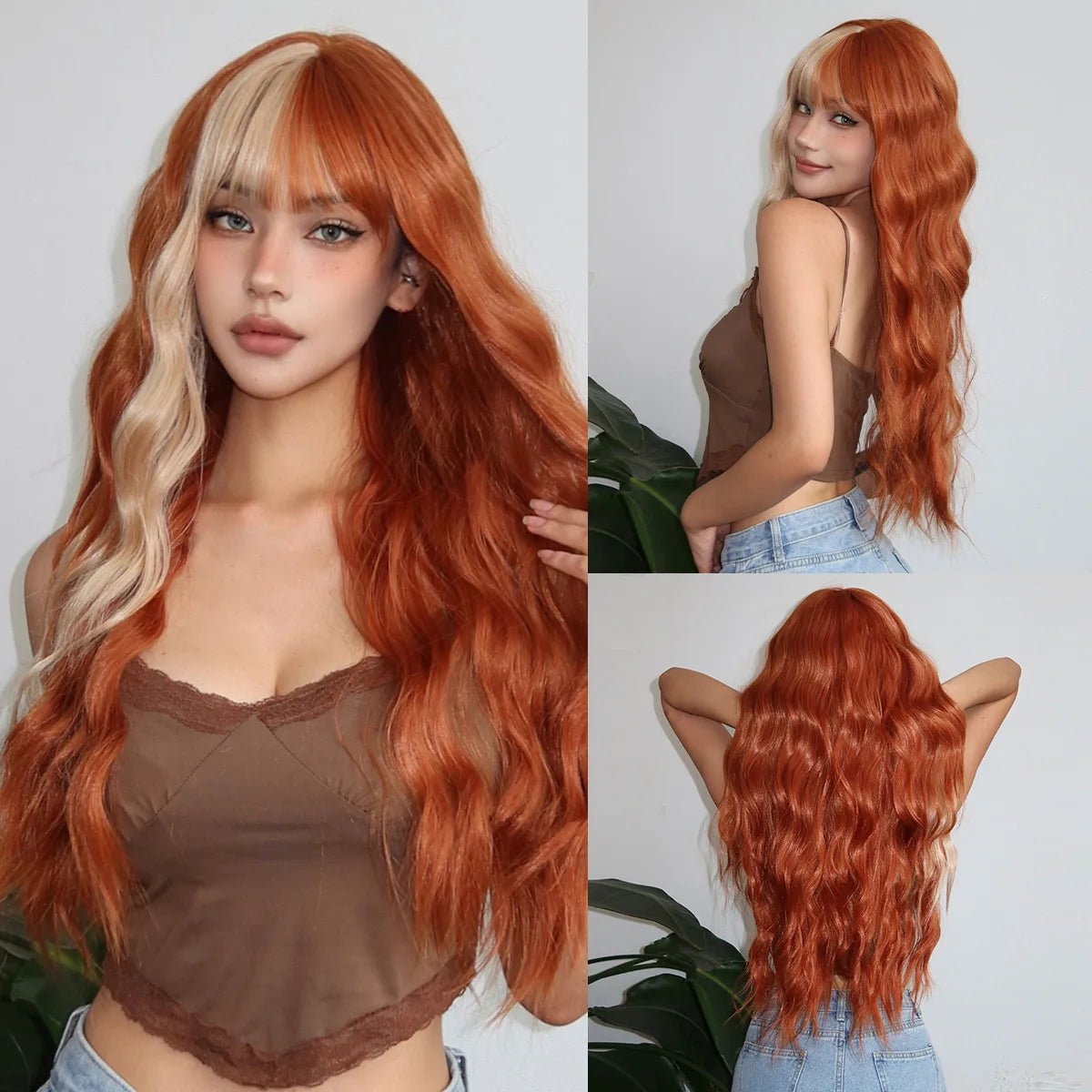 Cosplay Long Curly Synthetic Wig with Fluffy Bangs - HairNjoy