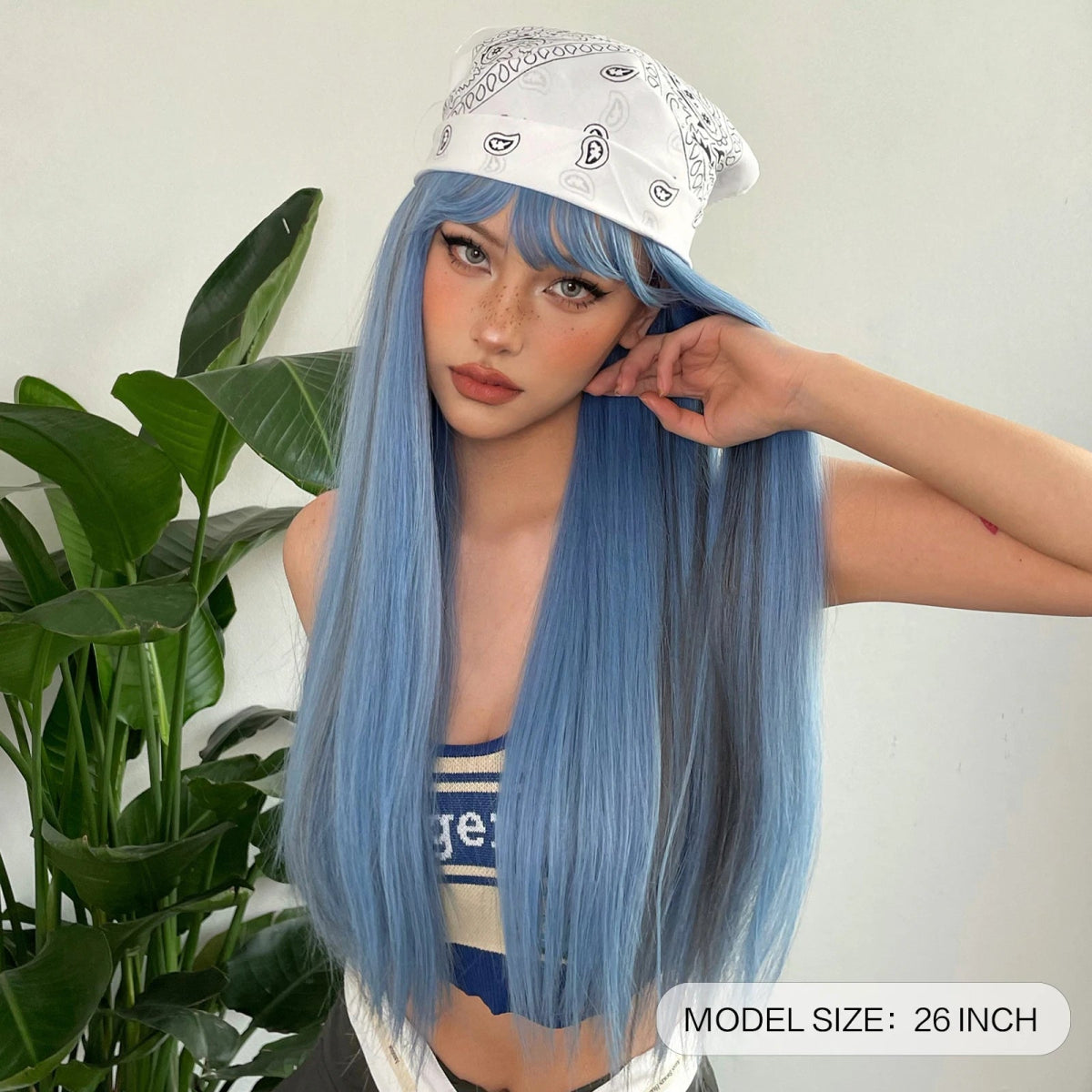 Cosplay Long Straight Synthetic Wigs with Bangs - HairNjoy
