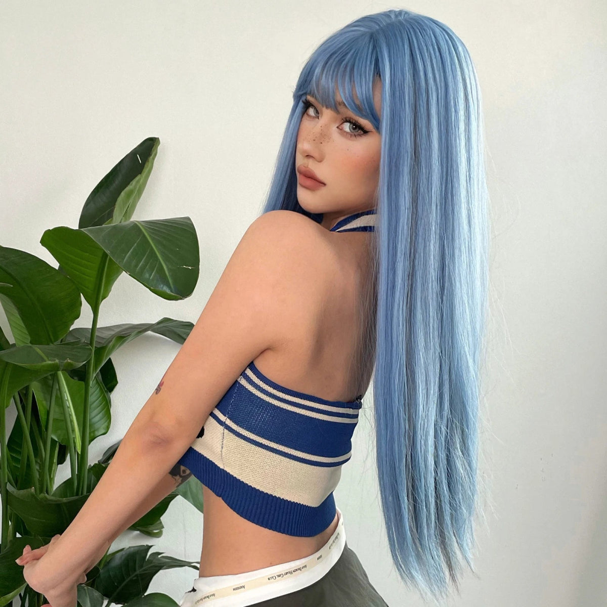 Cosplay Long Straight Synthetic Wigs with Bangs - HairNjoy