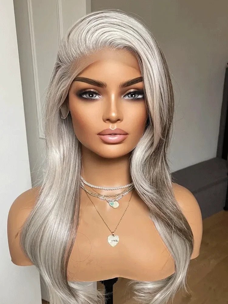 Dark Ash Brown Synthetic Wig - HairNjoy