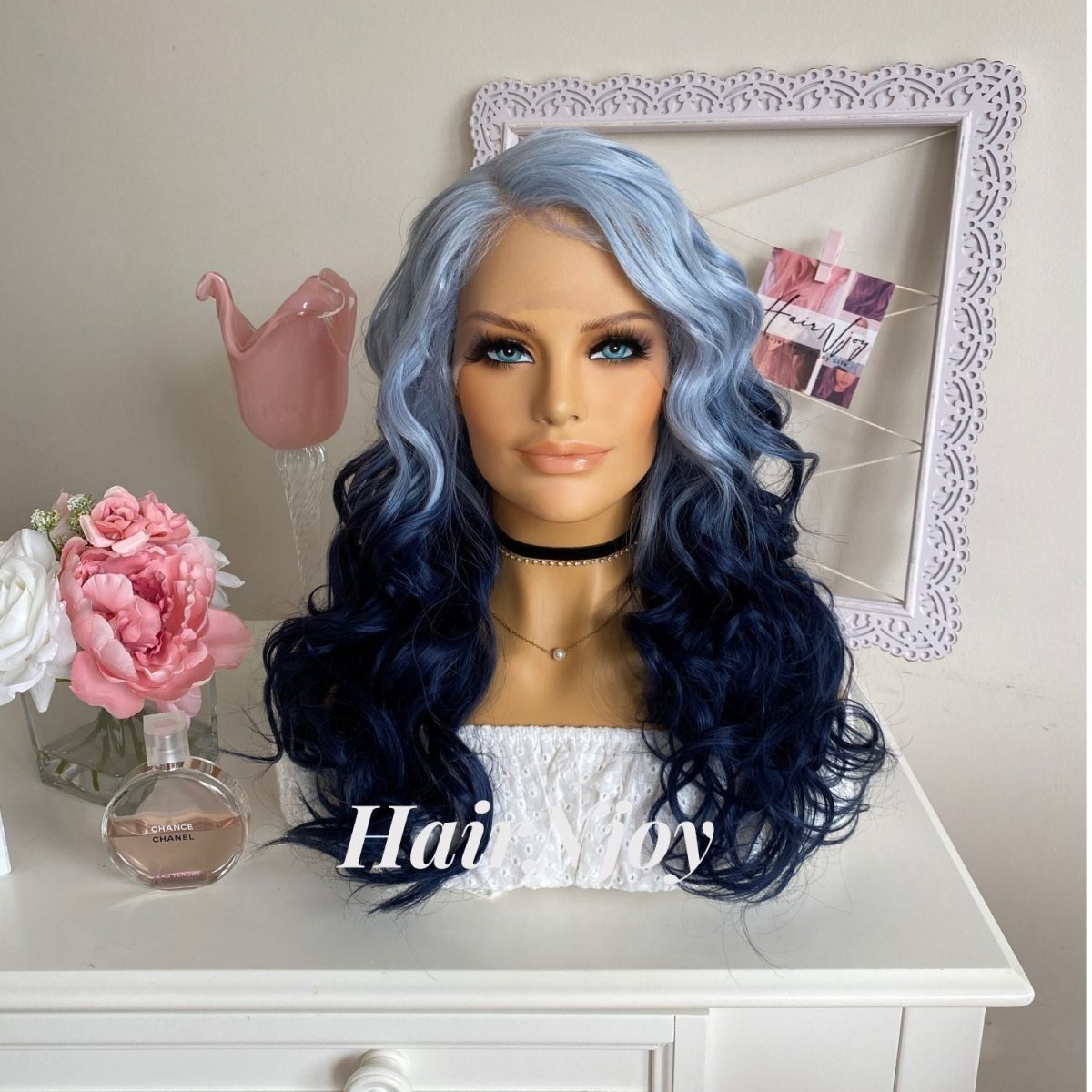 Deep Ocean Blue Body Wave Lace front Wig - HairNjoy