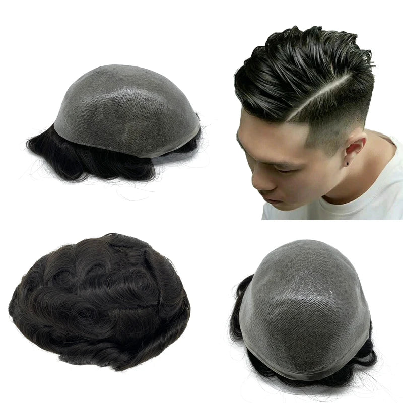 Double Knotted Men’s Toupee - HairNjoy