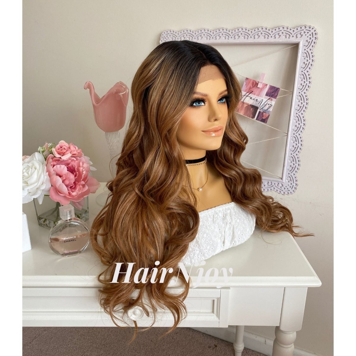 Glueless Human Hair Ombre Lace Front Wig - HairNjoy