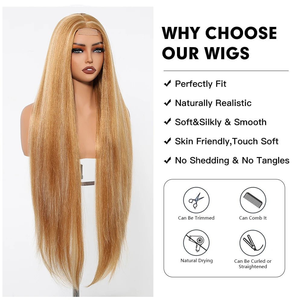 Golden Blonde Highlight Lace Front Wig - HairNjoy