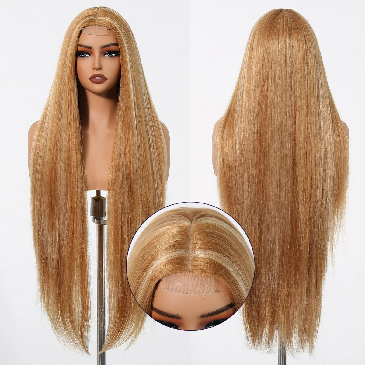 Golden Blonde Highlight Lace Front Wig - HairNjoy