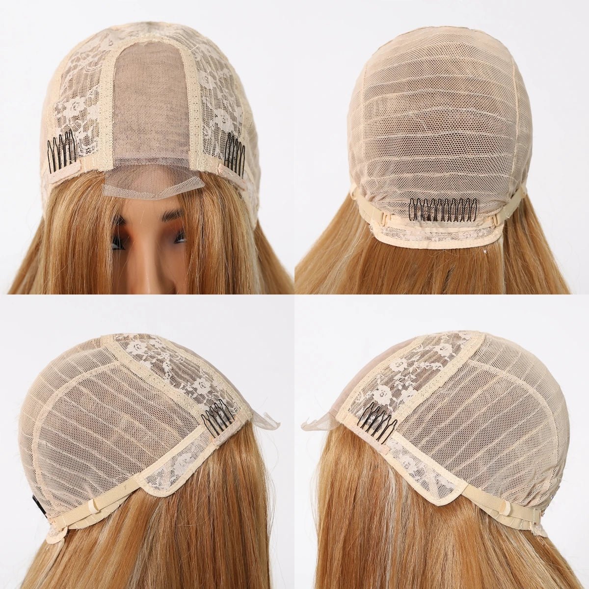 Golden Blonde Highlight Lace Front Wig - HairNjoy