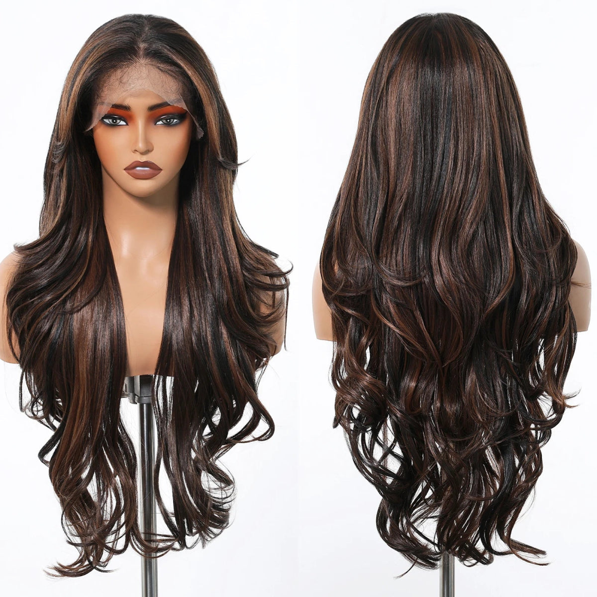 Gray White Highlight Lace Wig - HairNjoy