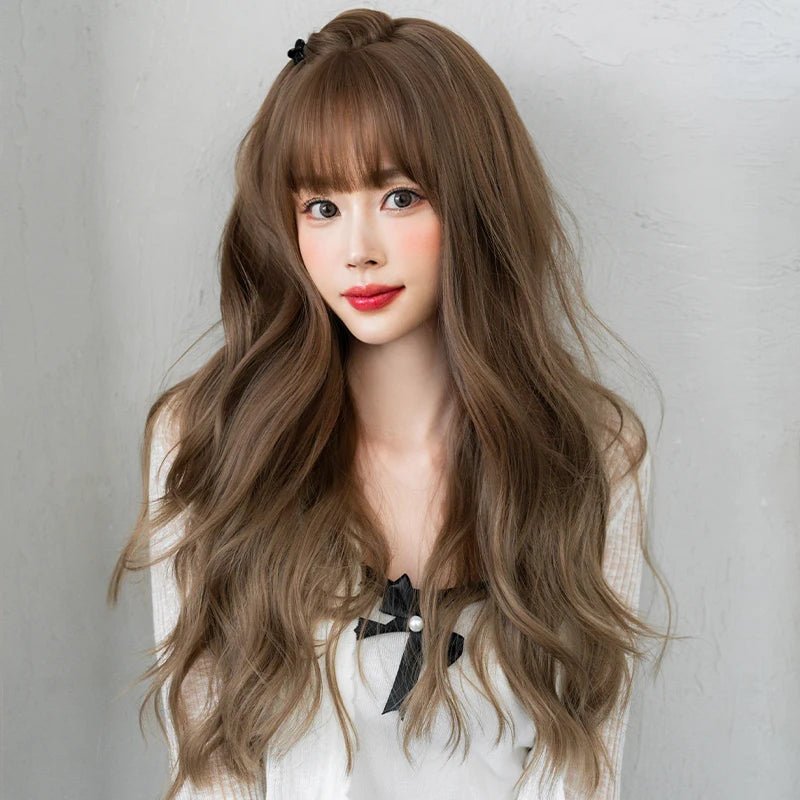 High - Density Synthetic Wig with Bangs - HairNjoy