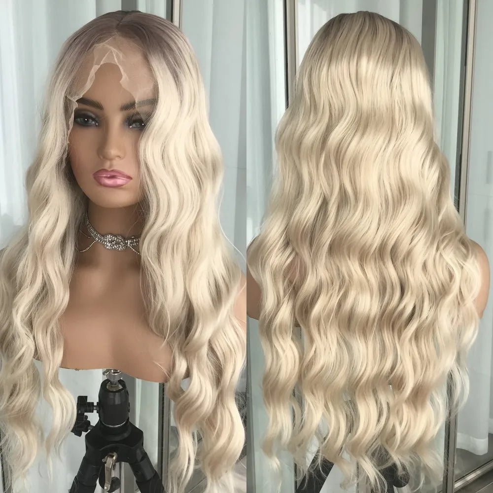 Highlight Blonde Wavy T - Part Wig - HairNjoy